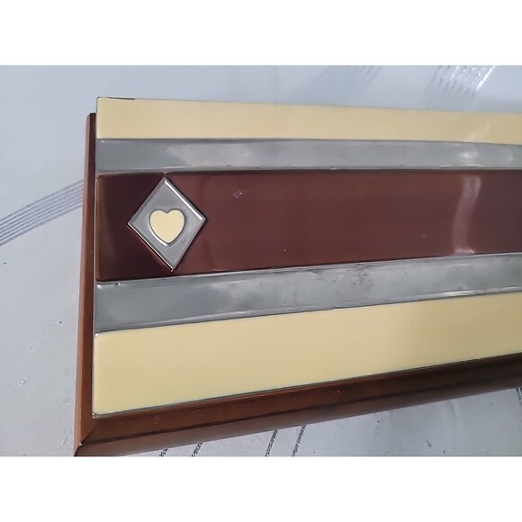 RARE Dal Negro Treviso - Playing Card Game Poker Set w/ Unique Enamel Top! - Picture 4 of 16